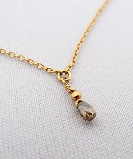 07 - Drop Brown Diamond Necklace