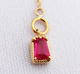 04 - Square Cut Ruby & Single Cut W.Diamond Necklace