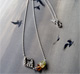 3stones Necklace Moon / G0251